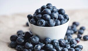 Blauwe bessen. Goed voor de bloeddruk en helpt bij afvallen.