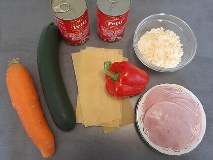 Lasagne recept ingrediënten.