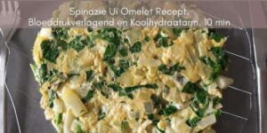 Spinazie ui omelet klaar