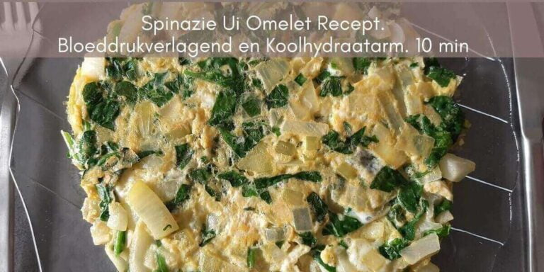 Spinazie ui omelet klaar
