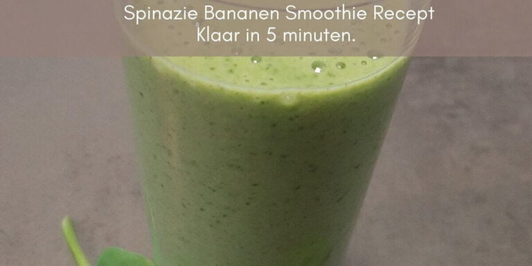 Spinazie bananen smoothie. het recept.