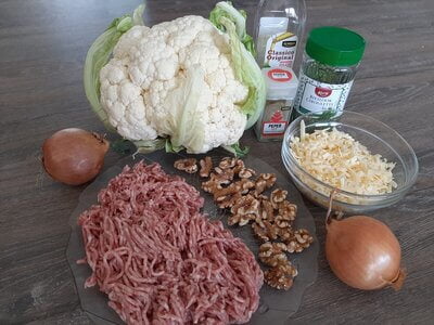Bloemkoolstamp met walnoten ingrediënten