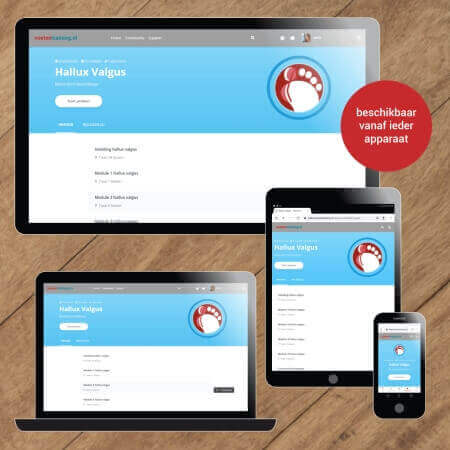 De voeten trainingen zijn te volgen op verschillende apparaten.