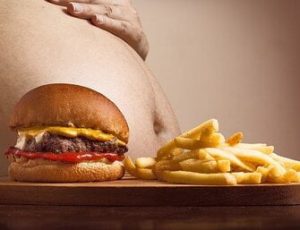 Hamburger met friet. Hamburger met friet.